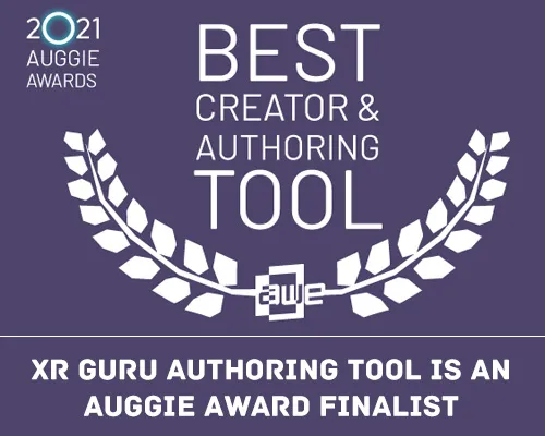 XR Guru is a 2021 Auggie Award Finalist for Best Creator and Authoring Tool